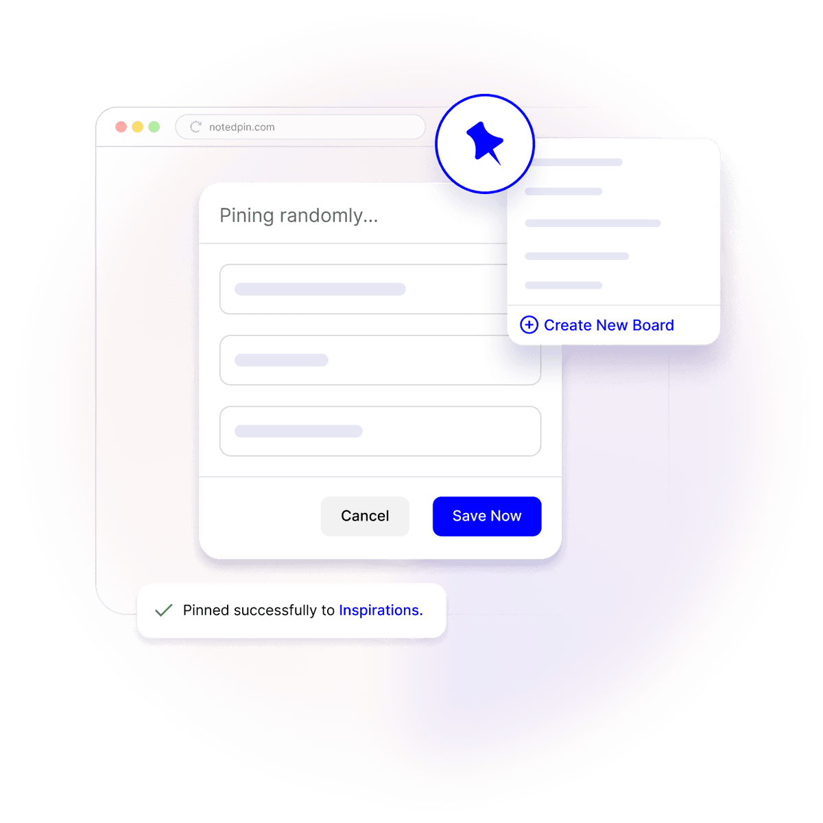 NotedPin extension in action